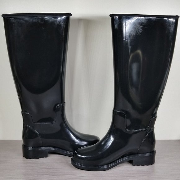 Melissa Fullness Tall Rain Boot, Black Gloss - Picture 7 of 10